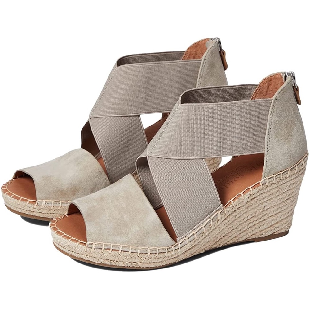 ❌SOLD❌NIB Gentle Souls Kenneth Cole Colleen X Elastic Espadrille Wedge Sandal - Picture 11 of 14